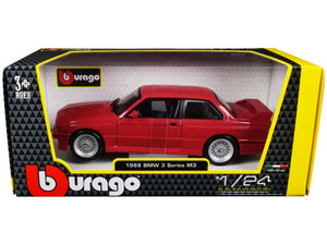 1988 BMW 3 Series M3 E30 Red 1/24 Diecast Model Car by Bburago