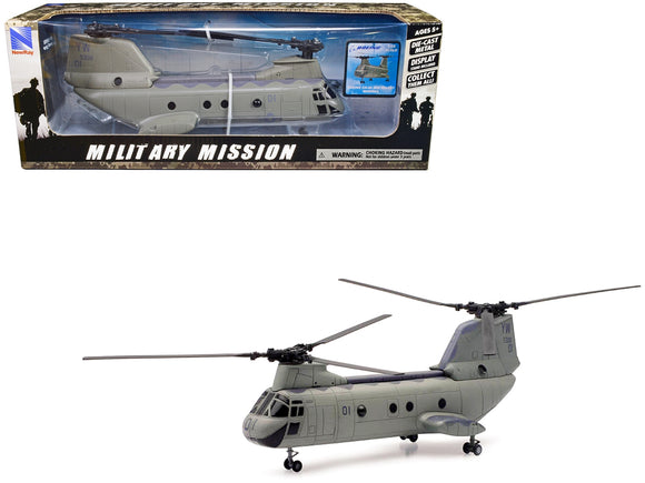 Boeing CH-46 Sea Knight Helicopter Olive Drab 