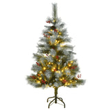 vidaXL Artificial Hinged Christmas Tree 150 LEDs 47.2"