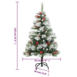 vidaXL Artificial Hinged Christmas Tree 150 LEDs 47.2"