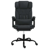 vidaXL Reclining Office Chair Black Faux Leather