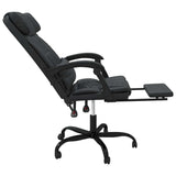 vidaXL Reclining Office Chair Black Faux Leather