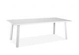 87" White Aluminum Outdoor Dining Table