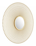 35" Gold Round Accent Mirror