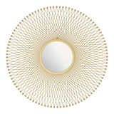 35" Gold Round Accent Mirror