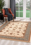 10' Runner Blue and Ivory Oriental Power Loom Runner Rug