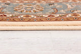 10' Runner Blue and Ivory Oriental Power Loom Runner Rug