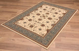 10' Runner Blue and Ivory Oriental Power Loom Runner Rug