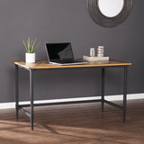 53" Natural And Black Writing Desk