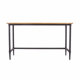 53" Natural And Black Writing Desk