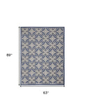 Blue Fleur De Lis Stain Resistant Non "Skid" Area's R