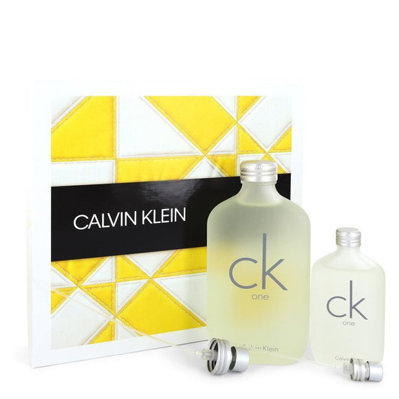 Ck One by Calvin Klein Gift Set -- 6.7 oz Eau De Toilette Spray + 1.7 oz Eau De Toilette Spray (Unisex) (Men)