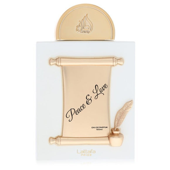 Lattafa Peace & Love by Lattafa Eau De Parfum Spray (Unisex Unboxed) 3.4 oz (Men)