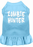 Zombie Hunter Screen Print Dress Baby Blue 4X (22)