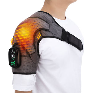 Electric Heating Shoulder Massage Wrap For Arthritis Joint Pain Relief 3 Levels Vabration Brace Support Physiotherapy Therapy