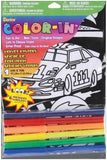 Velvet Color In Poster with markers Race Car 6 X 9 Inches