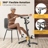 Pedal Exerciser with Adjustable Handgrip for Seniors-Yellow - Color: Yellow