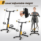 Pedal Exerciser with Adjustable Handgrip for Seniors-Yellow - Color: Yellow