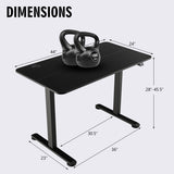 Electric Standing Desk Adjustable Stand up Computer Desk Anti-collision-Black - Color: Black