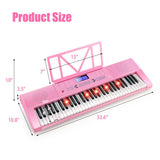 61-Key Electric Piano Keyboard for Beginner-Pink