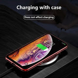 Color: Blue, Material: Silicon - Magnetic Metal Case For iPhone 15 14 13 12 11 Pro 14Pro Max XS X XR 7 8 14Plus 12 Mini SE 2020 Double Sided Tempered Glass Cover