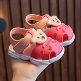 Color: Blue, Shoe Size: 2 - 2024 Summer Baby Boys Girls Sandals Children Beach Sandals Cartoon Infant Toddler Shoes Comfortable Soft Sole Kids Student Shoes