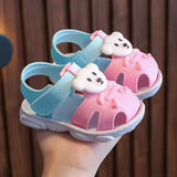 Color: Blue, Shoe Size: 2 - 2024 Summer Baby Boys Girls Sandals Children Beach Sandals Cartoon Infant Toddler Shoes Comfortable Soft Sole Kids Student Shoes