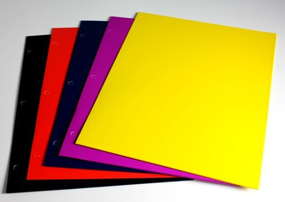 . Case of [100] 2 Pocket Folders - Assorted Colors, Card Holder .