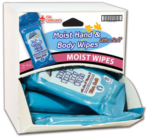 . Case of [144] Body & Hand Wipes in Dispensing Case - 8 Pack .
