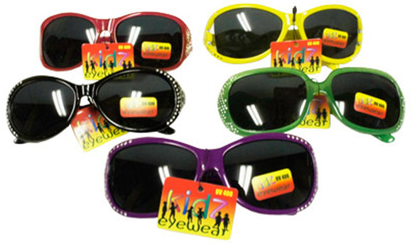 . Case of [336] Kids' Rhinestone Sunglasses - Impact Resistant, 336 Count .