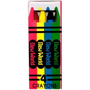 . Case of [360] Bulk Crayons - 4 Count, Assorted Colors .