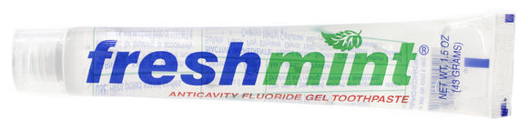 . Case of [144] Freshmint Fluoride Clear Gel Toothpaste - 1.5 oz .