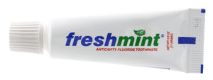 . Case of [144] Freshmint Fluoride Toothpaste - 0.6 oz .