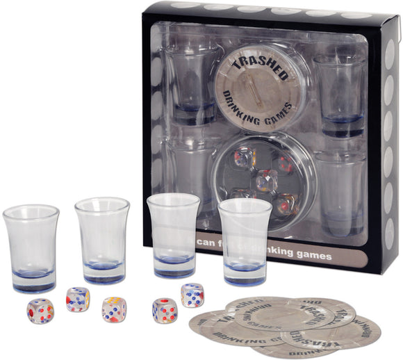 . Case of [24] Trashed - 6 Assorted Drinking Game Set .