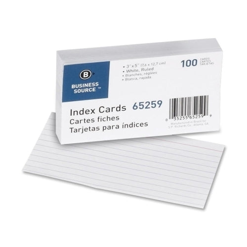 . Case of [34] Business Source Index Cards, Ruled, 90lb., 3